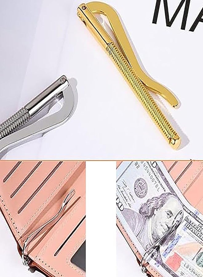 Indusoire 2 Pcs Money Clip, Premium Cash Clip for Men, Slim Wallet Accessory with Secure Hold, Replacement for Bifold Wallets Suitable for Business Travel and Tourism(Gold+Silver) - Image 5